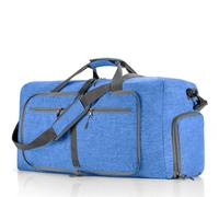 Cabin Bag 2PCS Large Capacity Travel Duffel Bag 85L Shoulder Sports Bag Women Oxford Foldable Big Travel Bag Men Fitness Luggage Bag Overnight Bag(Blue)
