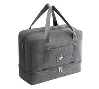 Cabin Bag Foldie Travel Carry On Duffel Bag Waterproof Carry On Luggage Lightweight Travel Luggage for Sports Mini Gym Travel-Gifts for Women Vacation Luux Travel Megabag-Travel-Bags (Z-Grey)