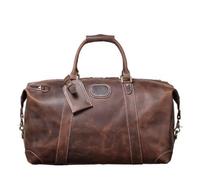 Cabin Bag Leather Travel Duffel Bag with Shoe Pocket Messenger Bag(2)