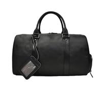 Cabin Bag Men Leather Travel Bag Duffel Large Capacity Travel Handbag Man Weekend Bag Carry On Luggage Fitness Bag Sport Bag Overnight Bag(Black(45cm))