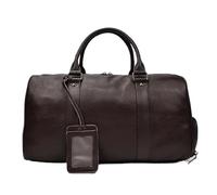 Cabin Bag Men Leather Travel Bag Duffel Large Capacity Travel Handbag Man Weekend Bag Carry On Luggage Fitness Bag Sport Bag Overnight Bag(Brown(45cm))