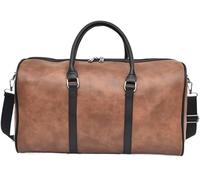 Cabin Bag Popular Style Men Business Leather Travel Bag Weekender for Man(Chocolate)(1)