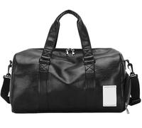 Cabin Bag Unisex Waterproof Duffle Bag Shoulder Fitness Training Weekend Bag Soft Leather Luggage Bag with Shoe Packet Big Travel Duffels