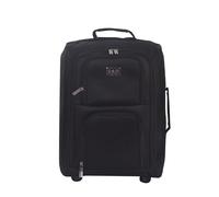 Cabin Bag with Handle & Spinning Wheels, Travel Bag, Carry on Hand Luggage Suitcase & Extra Large 71 cm Folding Trolley Suit-case Bag 50 x 33 x 20cm (Black_B)