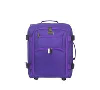Cabin Bag with Handle & Spinning Wheels, Travel Bag, Carry on Hand Luggage Suitcase & Extra Large 71 cm Folding Trolley Suit-case Bag 50 x 33 x 20cm (Purpel_A)
