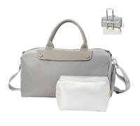 Cabin Bags 40x20x25 Underseat: Small Carry On Bag for Women Weekend Bags with Shoe Compartment & Cosmetic Bag for Travel, Gym, Dance, Yoga - Grey