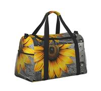 Cabin Bags Duffel Bag Holdall Hand Luggage Case Carry on Luggage Flight Bag Baggage Organiser Storage, Sunflower Water Drop Pattern