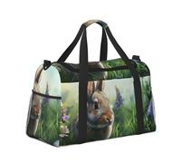 Cabin Bags Duffel Bag Holdall Hand Luggage Case Carry on Luggage Flight Bag Baggage Organiser Storage, Bunny Happy Easter