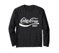 Cabin Crew 2027 Vacation Mountain Family Trip Matching Camp Long Sleeve T-Shirt