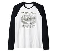 Cabin Crew Summer Camp 2026 Family Mountain Lake Getaway Raglan Baseball Tee