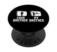 Cabin Crew Your Brother My Brother Funny Flight Attendant PopSockets Adhesive PopGrip