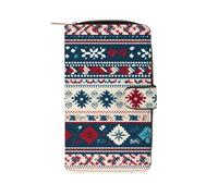 Cabin Fair Isle Fashion Wallet Credit Card Holder Slim Coin Pocket Purse Handheld Phone Bags for Women Men 8×4.5×1.5 Inches