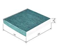 Cabin filter Activated Carbon Filter 0 986 628 531 BOSCH for ABARTH FIAT LANCIA