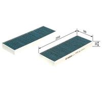 Cabin filter Activated Carbon Filter 0 986 628 547 BOSCH for PEUGEOT OPEL DS