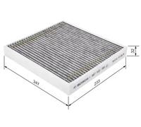 Bosch Cabin Air Filter 1 987 432 368 - Activated Carbon - For BMW Z4 Roadster