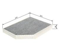 Autostar Germany Carbon Cabin Air Filter 8K0819439B for Audi A4, A5, Q5 (2008)