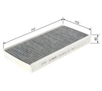 Cabin filter Activated Carbon Filter 1 987 432 412 BOSCH for PEUGEOT CITROËN