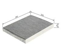 Cabin filter Activated Carbon Filter 1 987 435 596 BOSCH for SEAT VW AUDI SKODA
