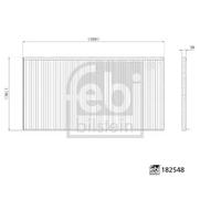 Febi Bilstein Cabin Air Filter - Tesla Model S - Activated Carbon 699mm - Febi 182548