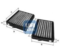 Cabin filter Activated Carbon Filter 54.130.00 UFI for MERCEDES-BENZ C-CLASS CLK