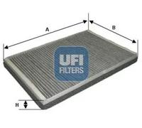 UFI Cabin Air Filter Activated Carbon 33mm Height Fits Renault Espace 54.174.00