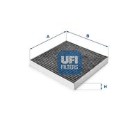 UFI Cabin Pollen Air Filter Activated Carbon 25mm Height Fits Smart Fortwo