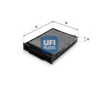 Cabin filter Activated Carbon Filter 54.201.00 UFI for RENAULT MEGANE II