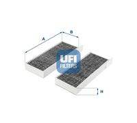Cabin filter Activated Carbon Filter 54.254.00 UFI for PEUGEOT 308 II 308 SW II