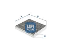 Cabin filter Activated Carbon Filter 54.266.00 UFI for TOYOTA LEXUS DAIHATSU