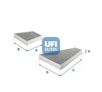 Cabin filter Activated Carbon Filter 54.302.00 UFI for BENTLEY VW