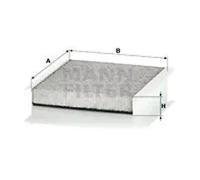 Cabin filter Activated Carbon Filter CUK 2040 MANN-FILTER for SUZUKI FIAT OPEL