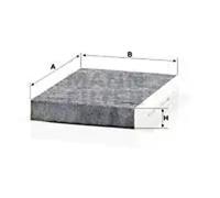 Cabin filter Activated Carbon Filter CUK 22 022 MANN-FILTER for FIAT JEEP