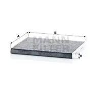MANN-FILTER CUK 24 004 Cabin Air Filter - Pollen Filter with Activated Carbon - for Cars + Transporters