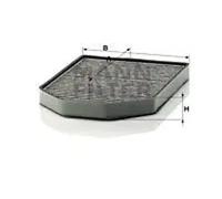 Filter, interior air for AUDI MANN-FILTER CUK 2949-2