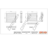 Cabin filter Activated Carbon Filter DP1110.12.0215 Drve+ for MERCEDES-BENZ CLK