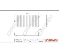 Drve+ DP1110.12.0281 Filter, interior air for MERCEDES-BENZ