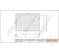 Cabin filter Activated Carbon Filter DP1110.12.0293 Drve+ for MERCEDES-BENZ