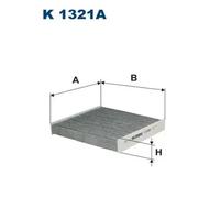 Cabin filter Activated Carbon Filter K 1321A FILTRON for DACIA RENAULT LADA