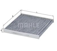 Cabin filter Activated Carbon Filter LAK 107 KNECHT for VOLVO S40 I V40 Estate