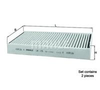 MAHLE LAK 1156/S Interior Cabin Air Filter - Carbon Activated Pollen Filter - with odor protection - Car