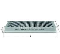 MAHLE LAK 32/1 Interior Cabin Air Filter - Carbon Activated Pollen Filter - with odor protection - Car