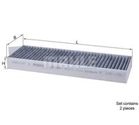 Mahle Original Cabin Filter LAK 428/S - Activated Carbon - 2x for Peugeot/Citroën DS