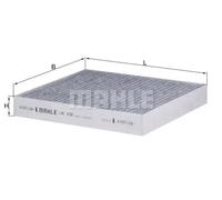 Mahle Original Cabin Filter LAK436 – Activated Carbon Pollen Filter, Odor Protection