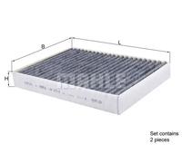 Cabin filter Activated Carbon Filter LAK 675/2/S MAHLE for BMW ALPINA