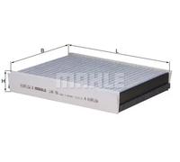 MAHLE Original Cabin Pollen Air Filter LAK98 – Activated Carbon – Fits Mercedes-Benz M-Class