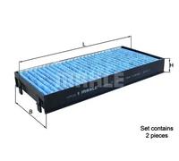 2x Cabin filter Activated Carbon Filter LAO 221/S KNECHT for BMW X5 X6