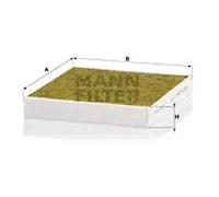 Cabin filter Activated Carbon Filter with polyphenol FP 24 003 MANN-FILTER