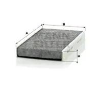 Mann-Filter Cabin Air Filter CUK 1629 - Activated Carbon - Rear (glove box) - Nissan & Renault