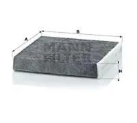 Cabin filter behind the glove compartment Activated Carbon Filter CUK 1827