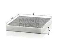 Cabin filter behind the glove compartment Activated Carbon Filter CUK 2141